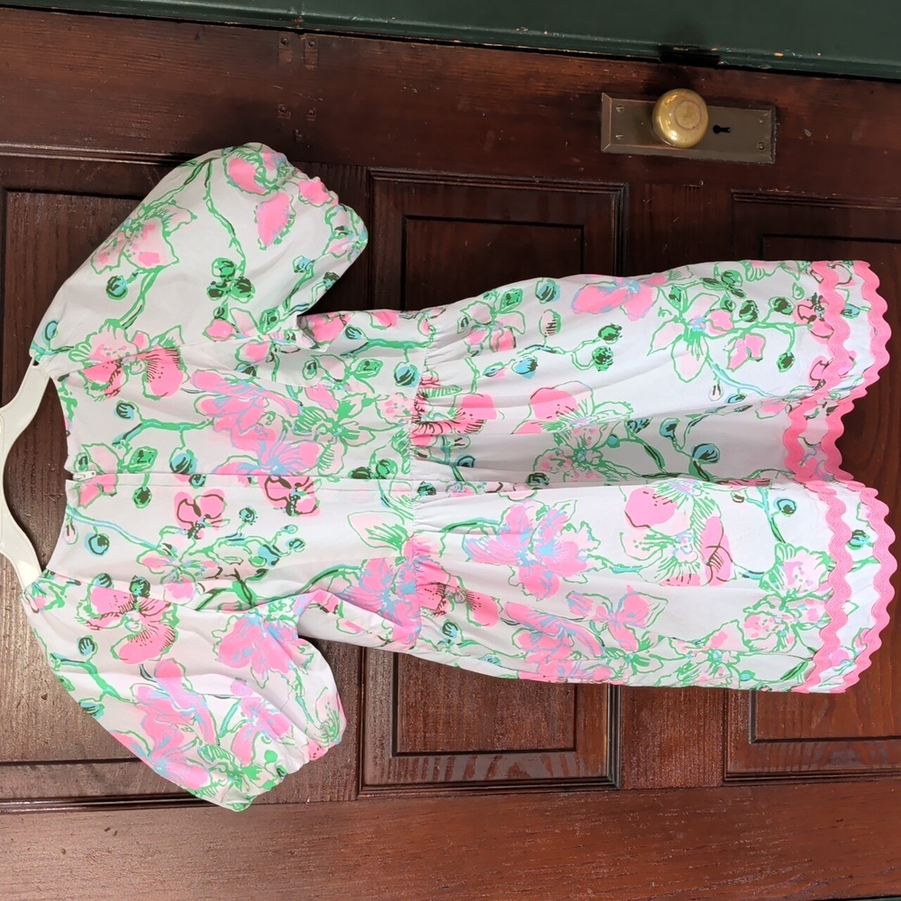 Lilly Pulitzer Mini Knoxlie Dress In Multi Oversized Orchids 12 - Picture 9 of 13